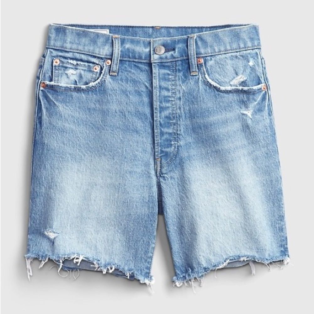 6" High Rise Cheeky Midi Shorts.Size 33/16 NWT